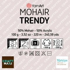 YARNART MOHAIR TRENDY - EL ÖRGÜ İPİ BEYAZ - 101