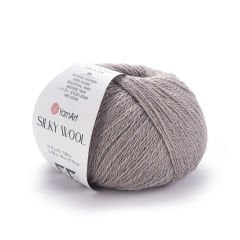 YARNART SILKY WOOL - EL ÖRGÜ İPİ SÜTLÜ KAHVE - 337
