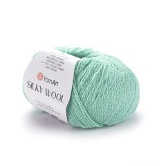 YARNART SILKY WOOL - EL ÖRGÜ İPİ SU YEŞİLİ - 340
