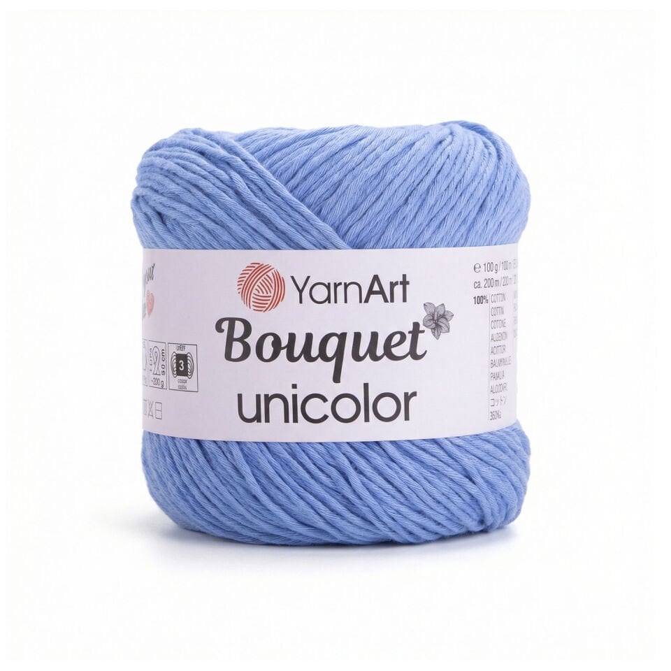 YARNART BOUQUET UNICOLOR - EL ÖRGÜ İPİ MAVİ - 3223