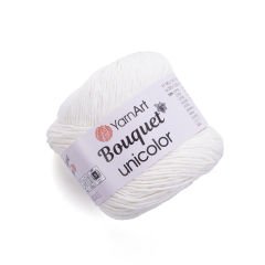 YARNART BOUQUET UNICOLOR - EL ÖRGÜ İPİ BEYAZ - 3201