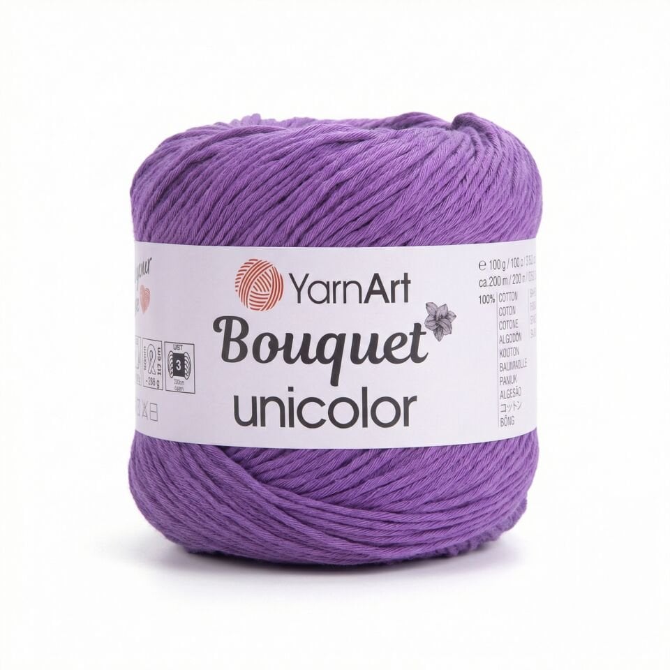 YARNART BOUQUET UNICOLOR - EL ÖRGÜ İPİ MOR - 3213