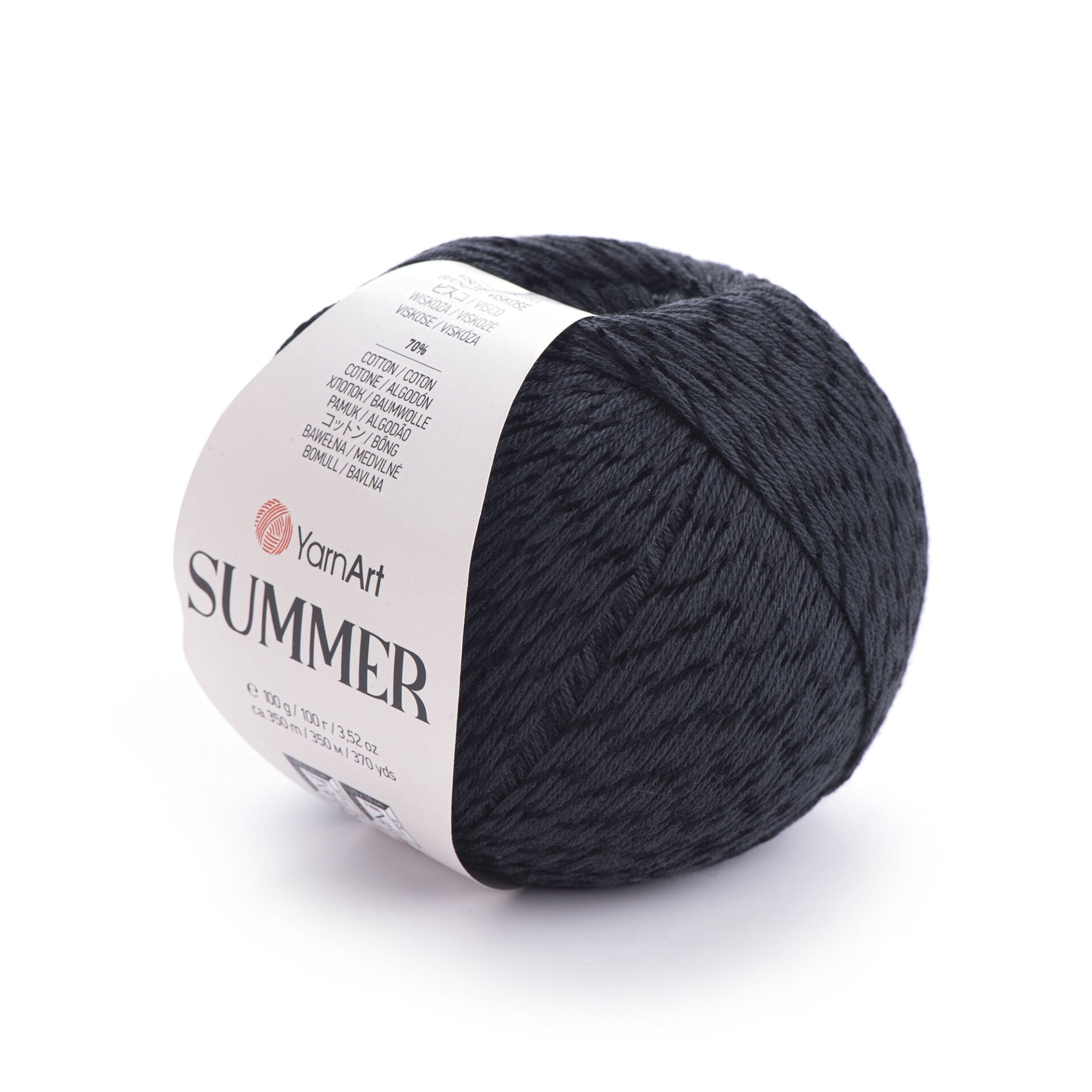 YARNART SUMMER - IŞILTILI EL ÖRGÜ İPİ SİYAH - 17