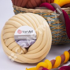 YARNART MARSHMALLOW - DÜĞÜM YASTIK İPİ GÜL KURUSU - 906