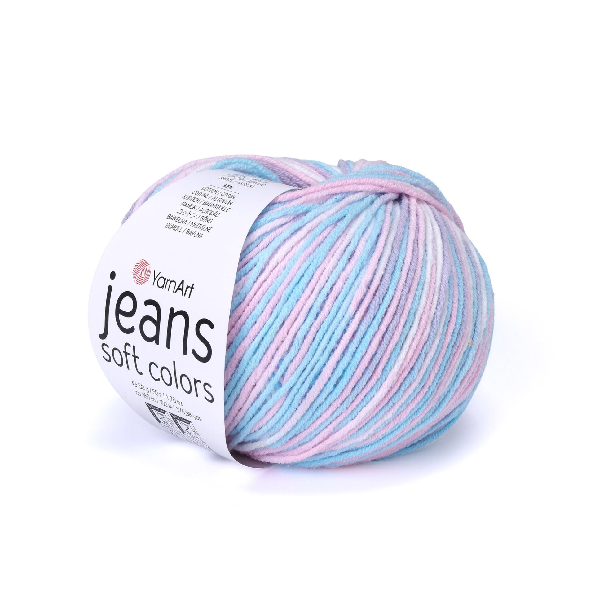 YARNART JEANS SOFT COLORS - EBRULİ EL ÖRGÜ İPİ EBRULİ - 6216
