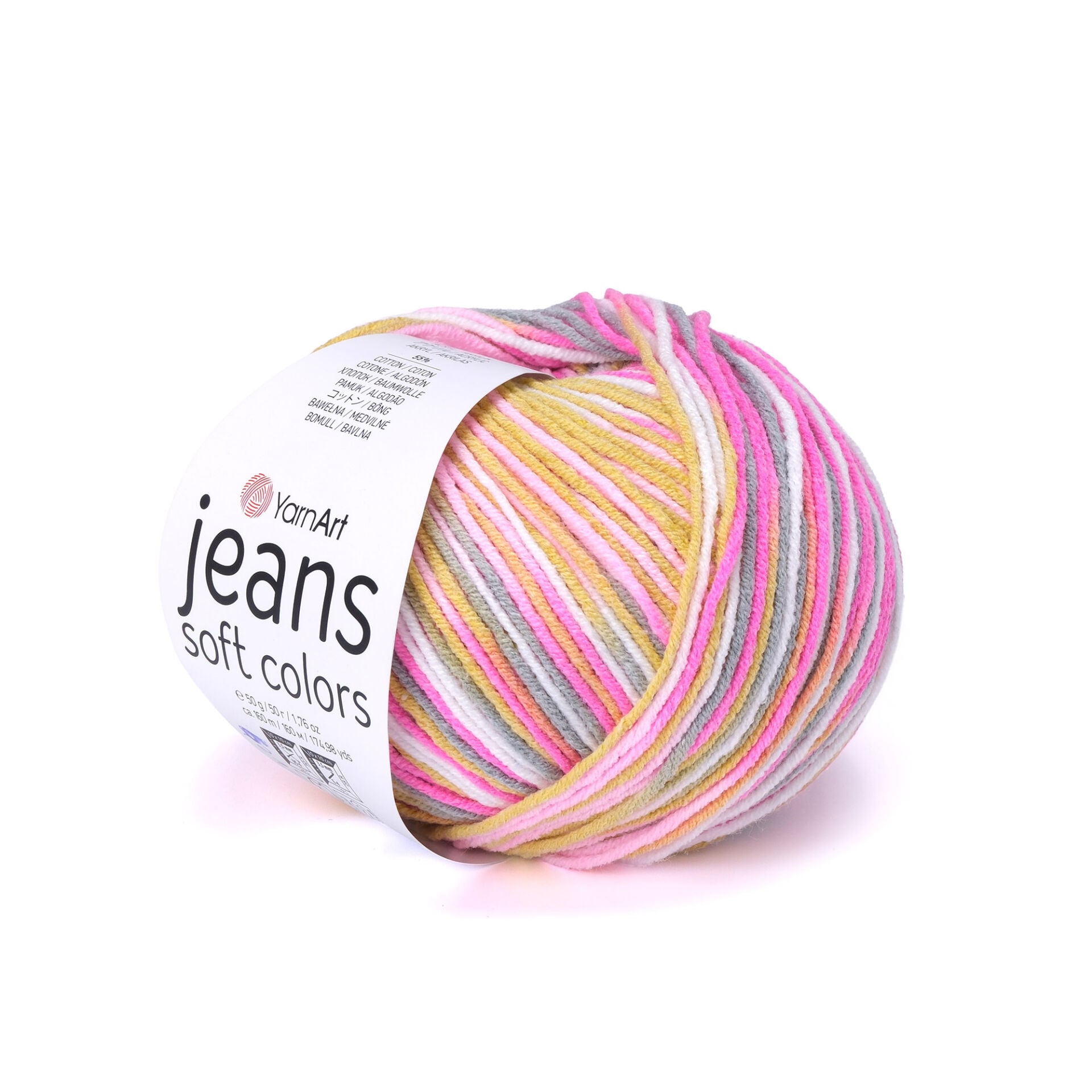 YARNART JEANS SOFT COLORS - EBRULİ EL ÖRGÜ İPİ EBRULİ - 6217