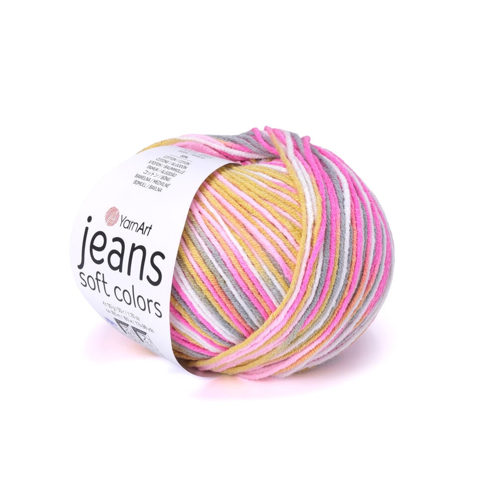 YARNART JEANS SOFT COLORS - EBRULİ EL ÖRGÜ İPİ EBRULİ - 6217