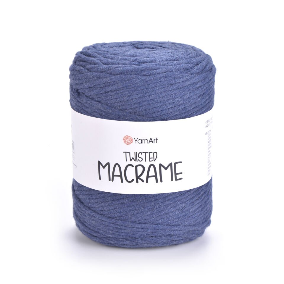 YARNART TWISTED MACRAME - MAKROME EL ÖRGÜ İPİ KOT MAVİSİ - 761