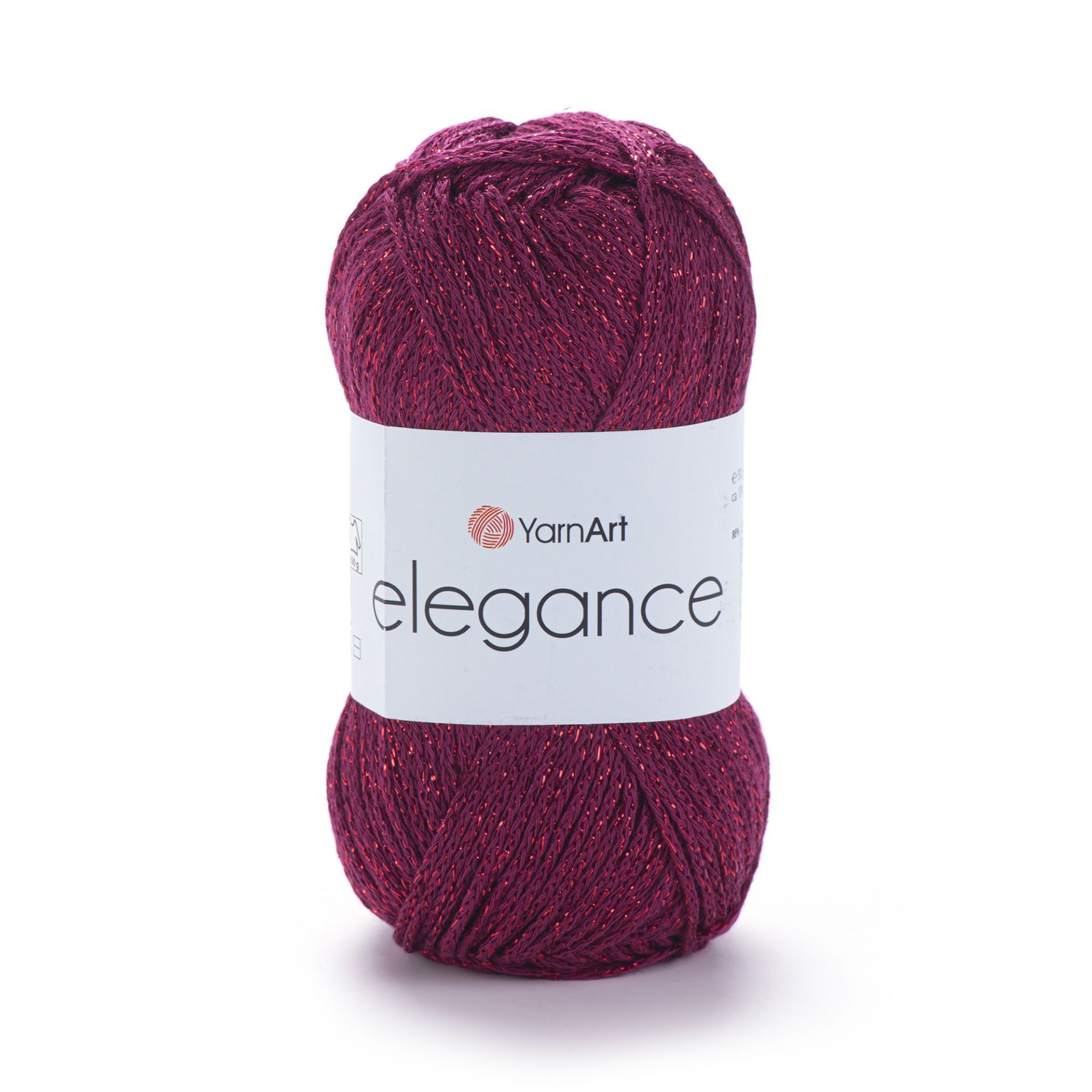 YARNART ELEGANCE - SİMLİ EL ÖRGÜ İPİ VİŞNE ÇÜRÜĞÜ - 123