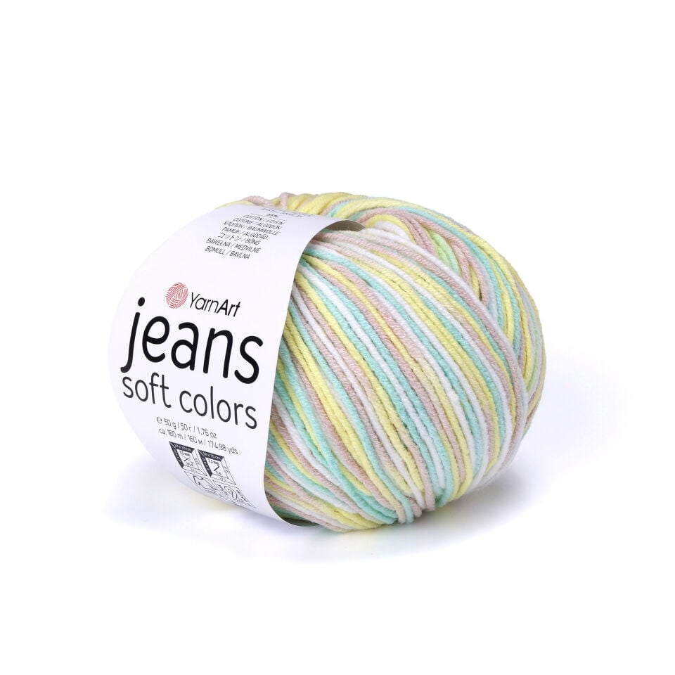 YARNART JEANS SOFT COLORS - EBRULİ EL ÖRGÜ İPİ EBRULİ - 6218