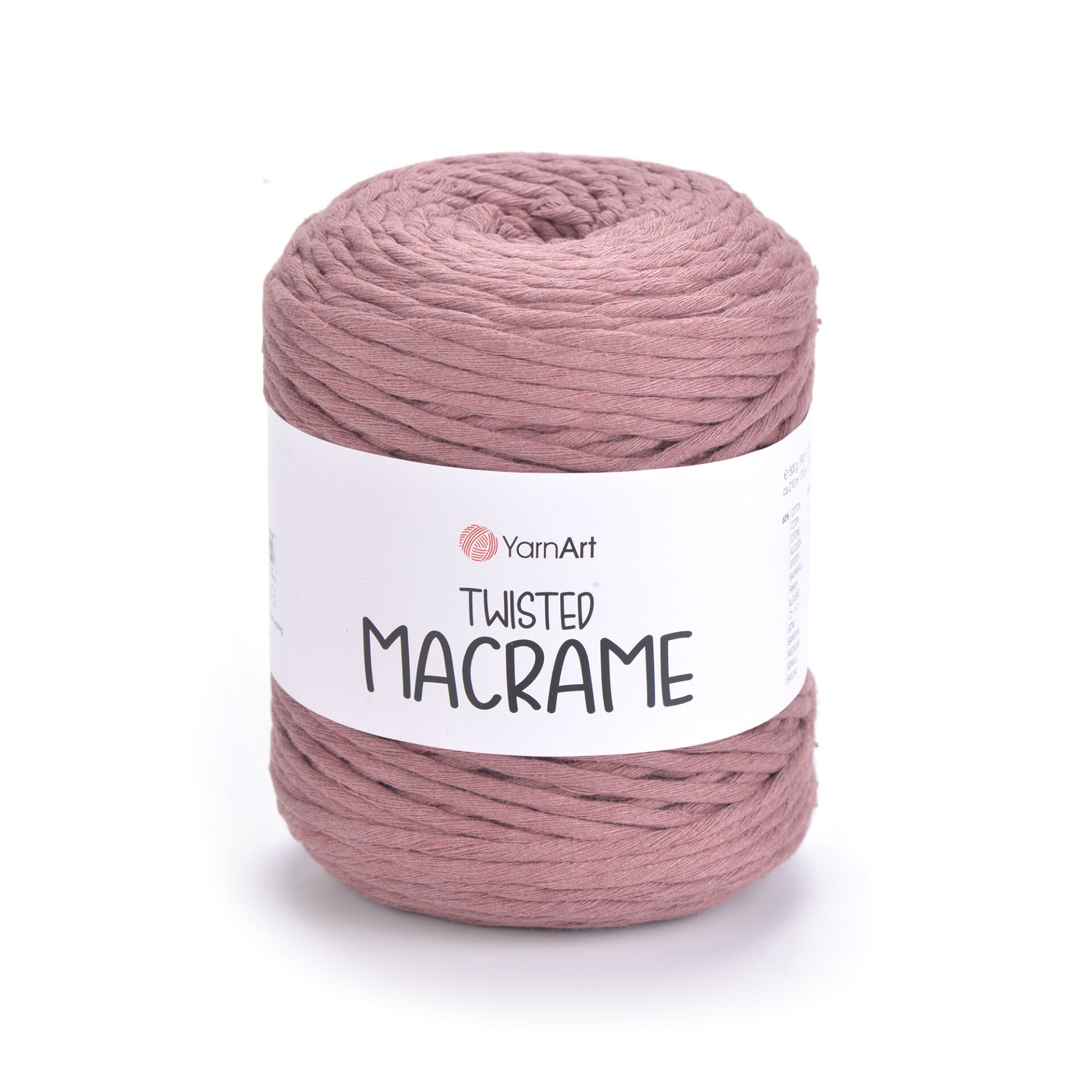 YARNART TWISTED MACRAME - MAKROME EL ÖRGÜ İPİ GÜL KURUSU - 792