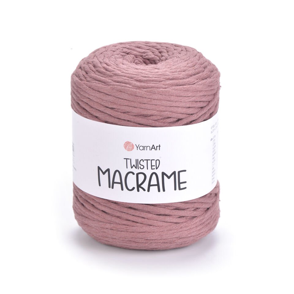YARNART TWISTED MACRAME - MAKROME EL ÖRGÜ İPİ GÜL KURUSU - 792