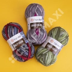YARNART CRAZY COLOR - EBRULİ EL ÖRGÜ İPİ EBRULİ - 145