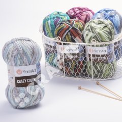 YARNART CRAZY COLOR - EBRULİ EL ÖRGÜ İPİ