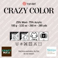 YARNART CRAZY COLOR - EBRULİ EL ÖRGÜ İPİ EBRULİ - 175