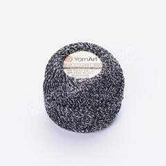 YARNART CAMELLIA - SİMLİ DANTEL İPİ SİYAH-GÜMÜŞ SİMLİ - 412