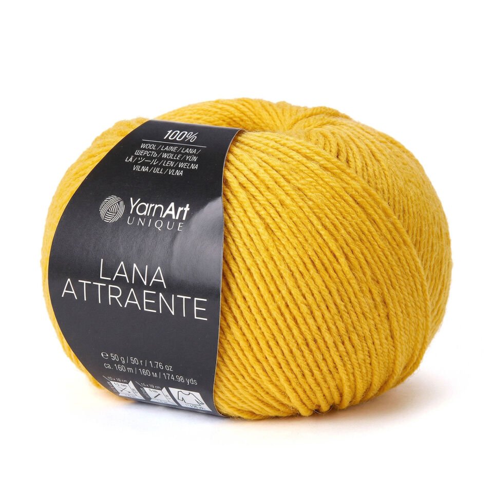 YARNART LANA ATTRAENTE - ÖRGÜ İPİ SARI - 6610