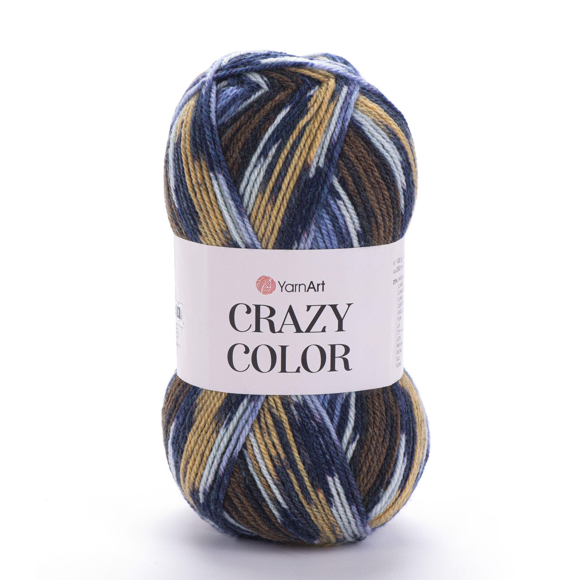 YARNART CRAZY COLOR - EBRULİ EL ÖRGÜ İPİ EBRULİ - 182