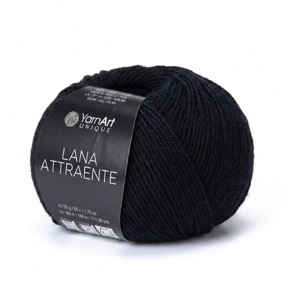 YARNART LANA ATTRAENTE - ÖRGÜ İPİ SİYAH - 6670
