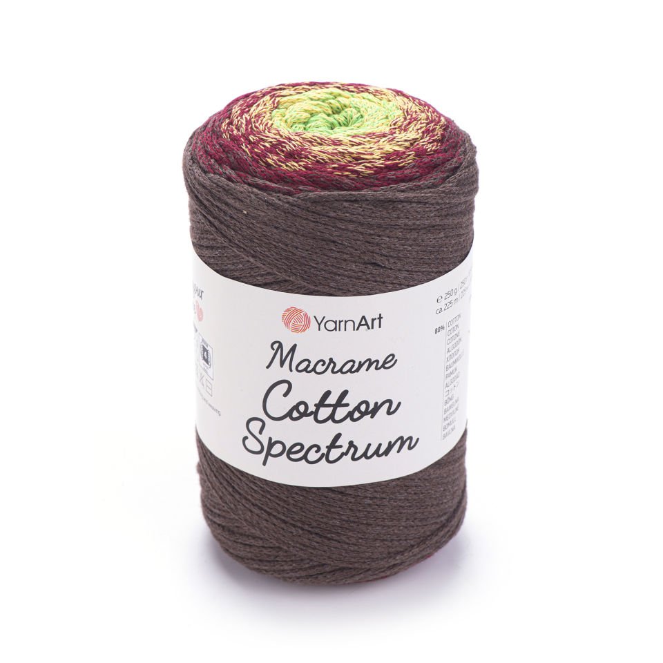 YARNART MACRAME COTTON SPECTRUM - MAKROME EL ÖRGÜ İPİ EBRULİ - 1305