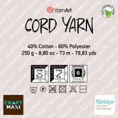 YARNART CORD YARN - AKSESUAR EL ÖRGÜ İPİ ANTRASİT - 758