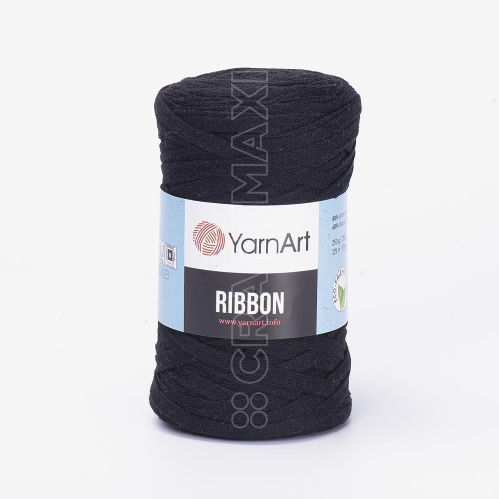 YARNART RIBBON - AKSESUAR EL ÖRGÜ İPİ SİYAH - 750