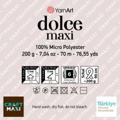 YARNART DOLCE MAXI - KADİFE EL ÖRGÜ İPİ TAŞ RENGİ - 771