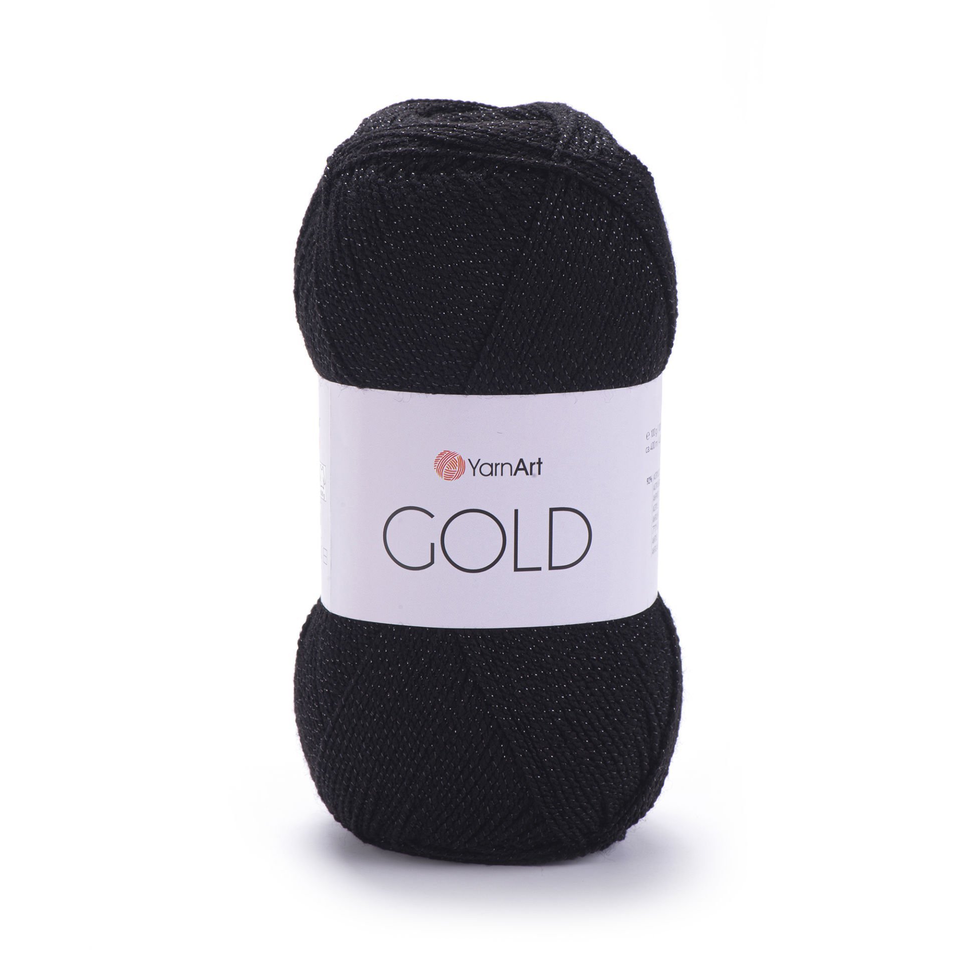 YARNART GOLD - SİMLİ EL ÖRGÜ İPİ SİYAH-SİMLİ - 9038