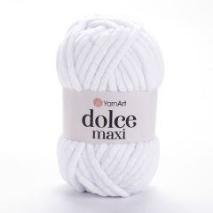 YARNART DOLCE MAXI - KADİFE EL ÖRGÜ İPİ BEYAZ - 741