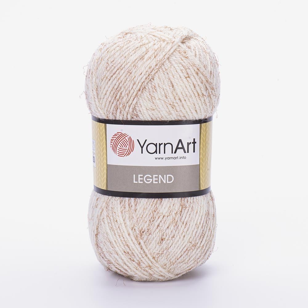 YARNART LEGEND - KIRÇILLI EL ÖRGÜ İPİ KIRÇILLI KREM - 8783