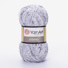 YARNART LEGEND - KIRÇILLI EL ÖRGÜ İPİ KIRÇILLI BEYAZ - 8821