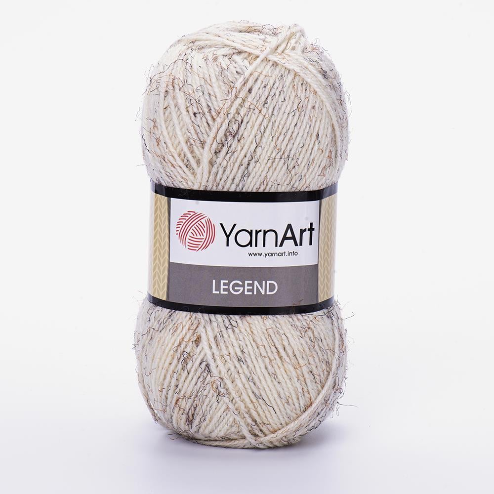 YARNART LEGEND - KIRÇILLI EL ÖRGÜ İPİ KIRÇILLI AÇIK KREM - 8800