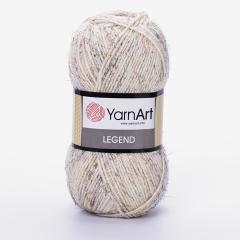YARNART LEGEND - KIRÇILLI EL ÖRGÜ İPİ KIRÇILLI AÇIK KREM - 8800
