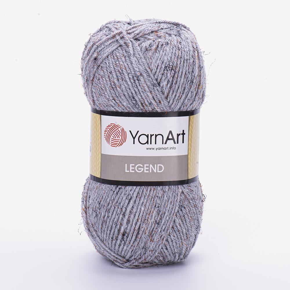 YARNART LEGEND - KIRÇILLI EL ÖRGÜ İPİ KIRÇILLI GRİ - 8801