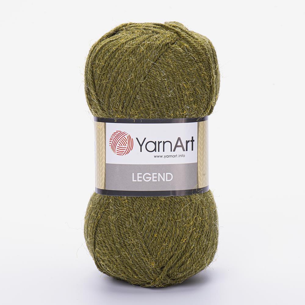 YARNART LEGEND - KIRÇILLI EL ÖRGÜ İPİ KIRÇILLI YEŞİL - 8802