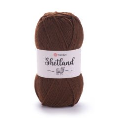 YARNART SHETLAND - EL ÖRGÜ İPİ KAHVERENGİ - 542