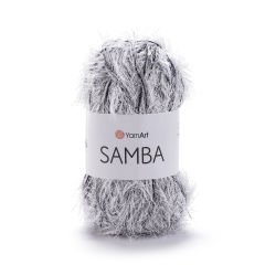 YARNART SAMBA - EL ÖRGÜ İPİ KIRÇILLI AÇIK GRİ - A64