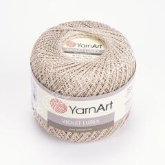 YARNART VIOLET LUREX - SİMLİ, MERSERİZE DANTEL İPİ BEJ - 24660