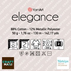 YARNART ELEGANCE - SİMLİ EL ÖRGÜ İPİ KREM - 118