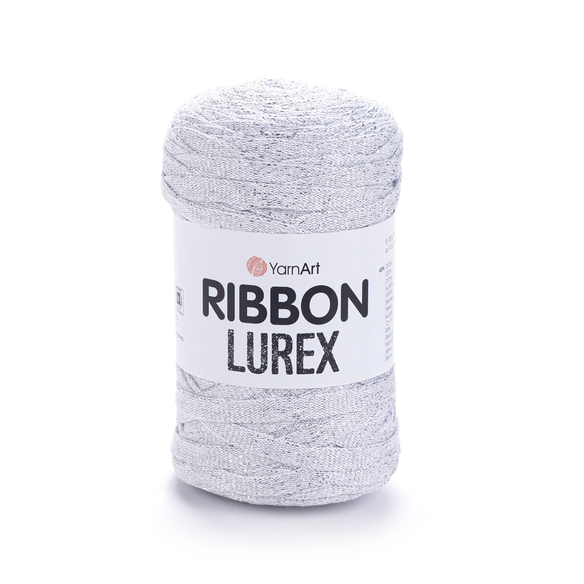 YARNART RIBBON LUREX - SİMLİ, AKSESUAR EL ÖRGÜ İPİ BEYAZ-GÜMÜŞ SİMLİ - 720
