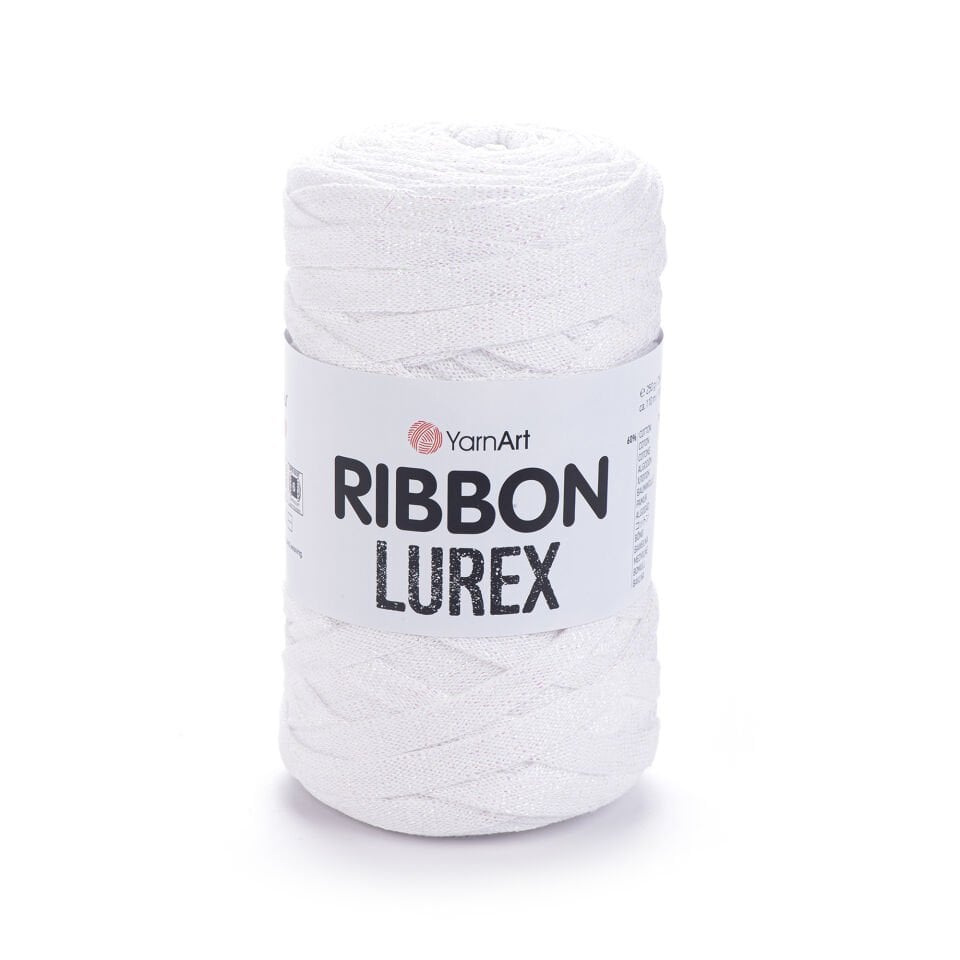 YARNART RIBBON LUREX - SİMLİ, AKSESUAR EL ÖRGÜ İPİ BEYAZ-SİMLİ - 721