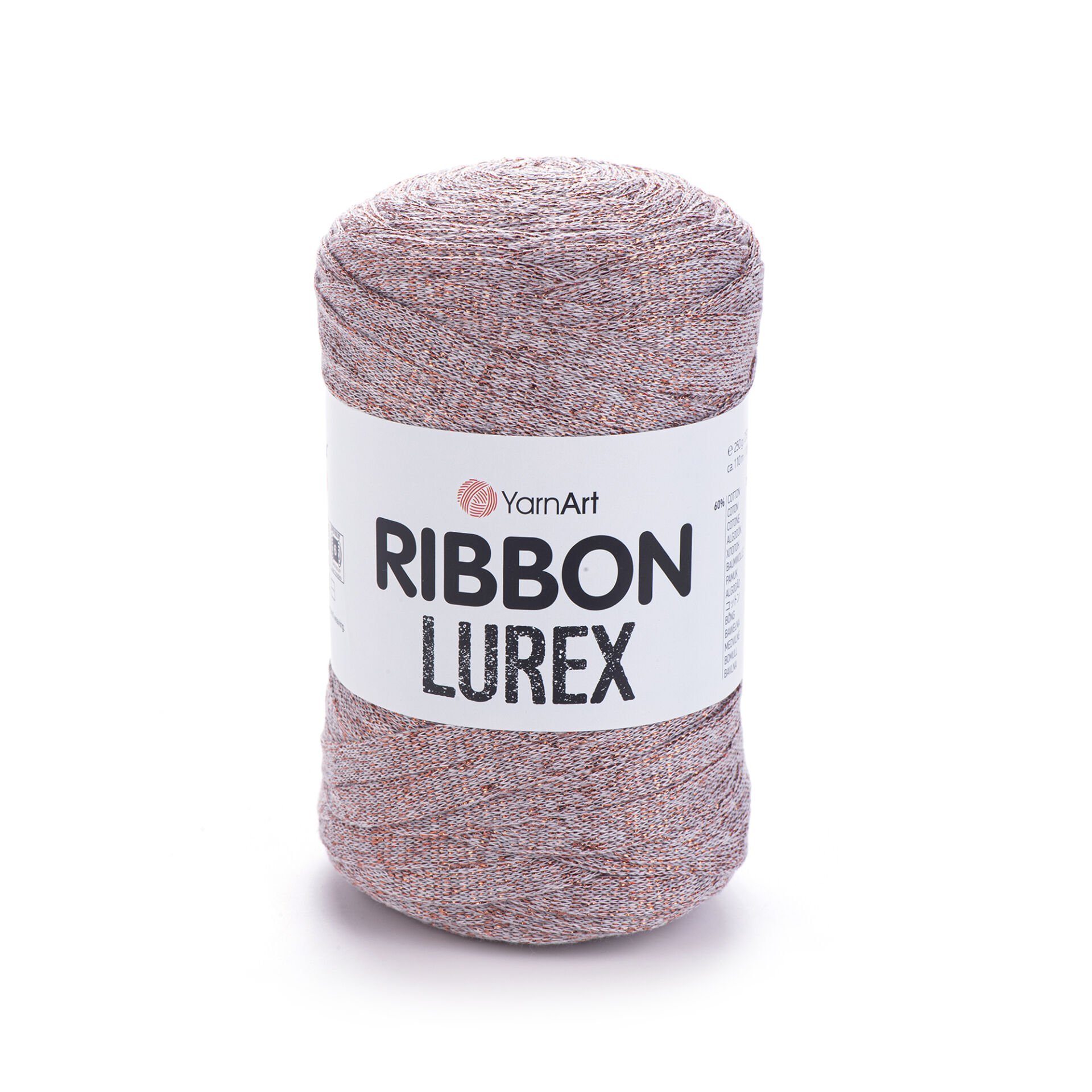 YARNART RIBBON LUREX - SİMLİ, AKSESUAR EL ÖRGÜ İPİ GRİ-BAKIR SİMLİ - 727