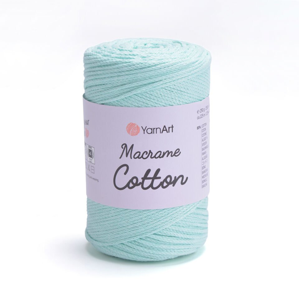 YARNART MACRAME COTTON - MAKROME EL ÖRGÜ İPİ MİNT YEŞİLİ - 775