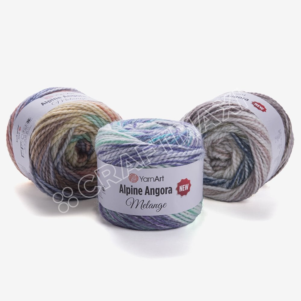 YARNART ALPINE ANGORA MELANGE NEW - EL ÖRGÜ İPİ
