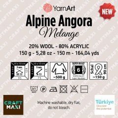 YARNART ALPINE ANGORA MELANGE NEW - EL ÖRGÜ İPİ