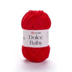 YARNART DOLCE BABY - KADİFE, BEBEK EL ÖRGÜ İPİ KIRMIZI - 748