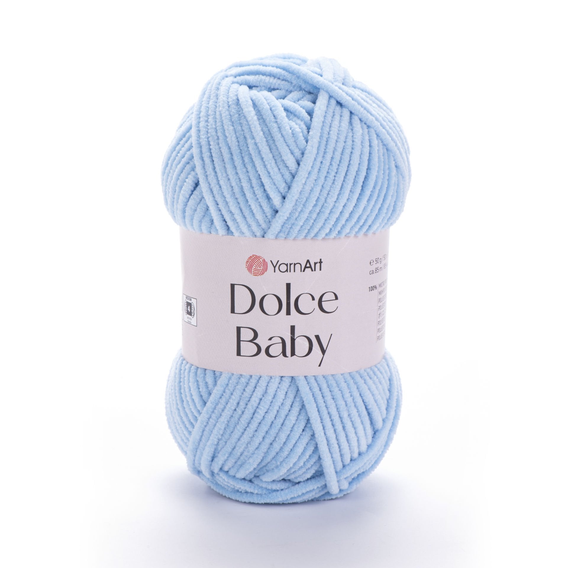 YARNART DOLCE BABY - KADİFE, BEBEK EL ÖRGÜ İPİ BEBE MAVİSİ - 749