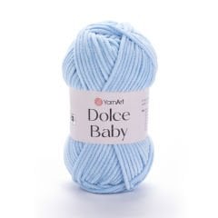 YARNART DOLCE BABY - KADİFE, BEBEK EL ÖRGÜ İPİ BEBE MAVİSİ - 749