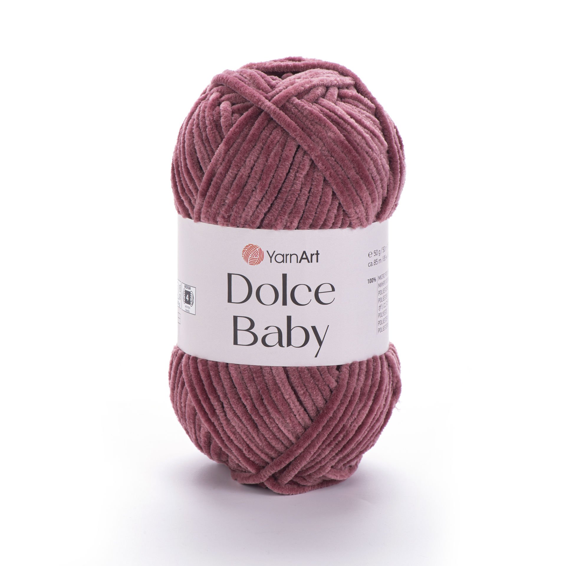 YARNART DOLCE BABY - KADİFE, BEBEK EL ÖRGÜ İPİ GÜL KURUSU - 751