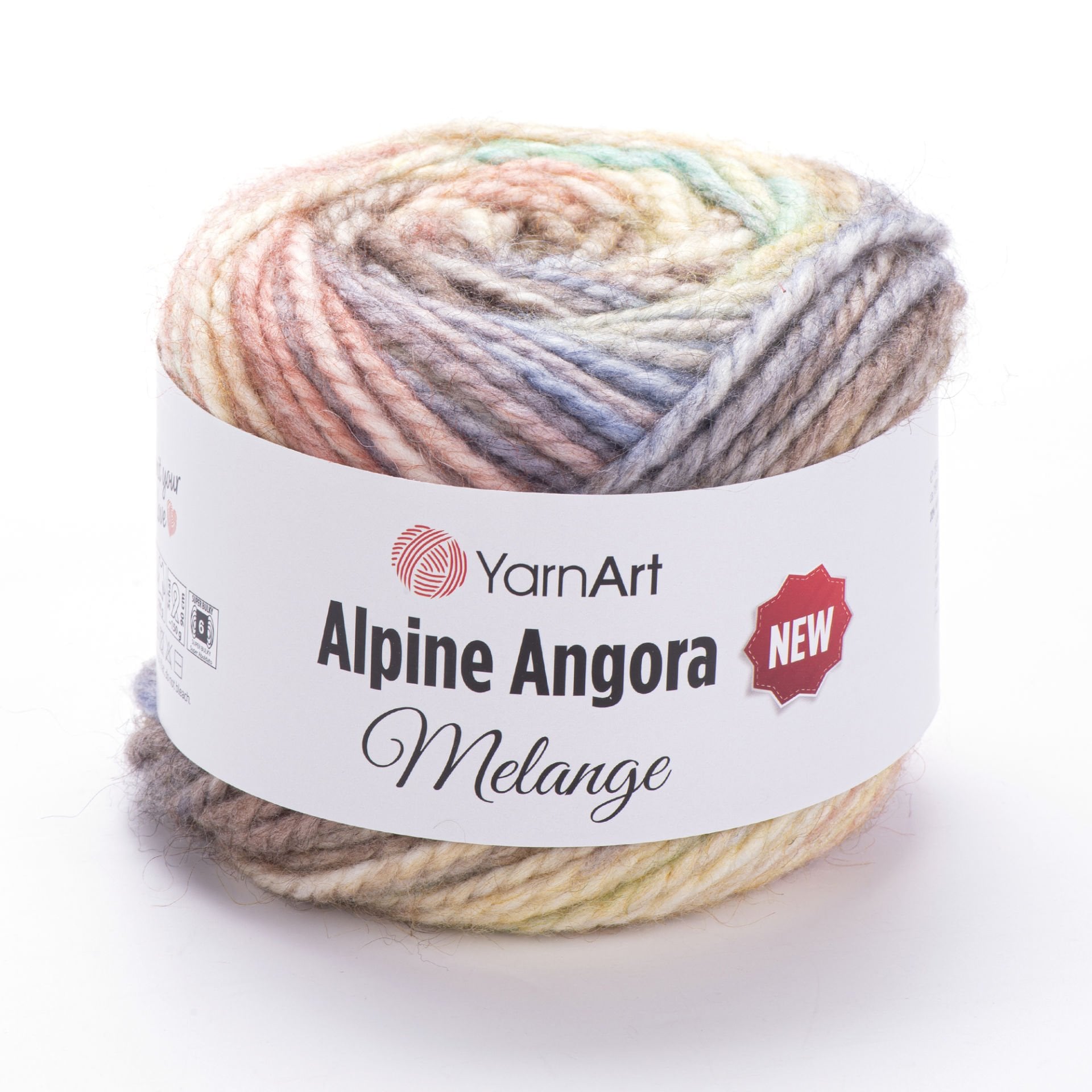 YARNART ALPINE ANGORA MELANGE NEW - EL ÖRGÜ İPİ EBRULİ - 6405